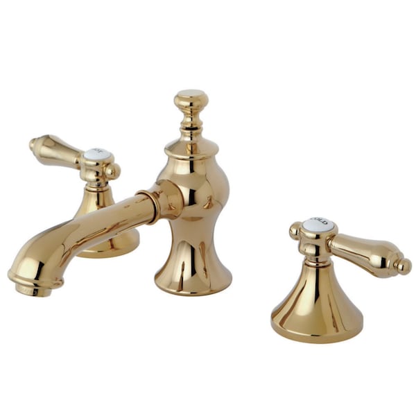 KC7062BAL 8" Widespread Bathroom Faucet, Polished Brass